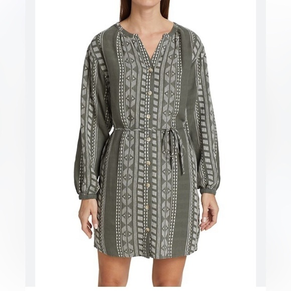 NWT Splendid collection   medium Freesia Linen-Blend Shirtdress - Picture 3 of 6